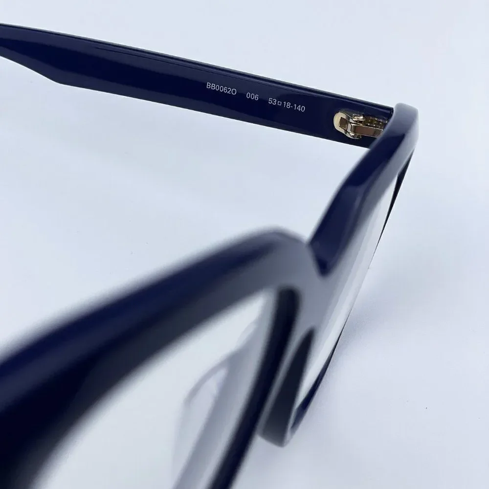 SALE! NEW Balenciaga BB0062O 006 Dark Blue Logo Square Women Eyeglasses - Picture 7 of 10